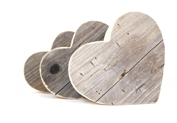 Rustic Barn Wood Heart Custom 5th Anniversary Gifts