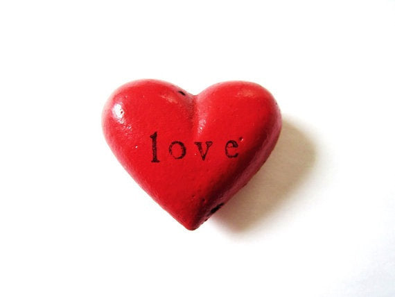 Red or White Heart Rock