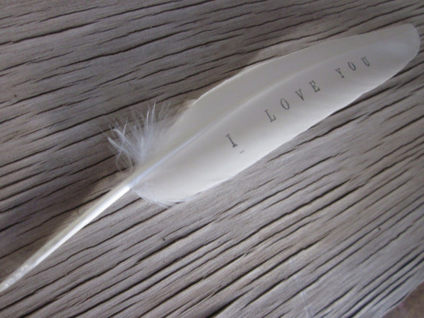 Personalized Feather with Your Words