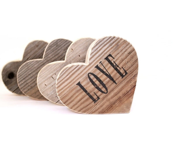 Rustic Barn Wood Heart Custom 5th Anniversary Gifts