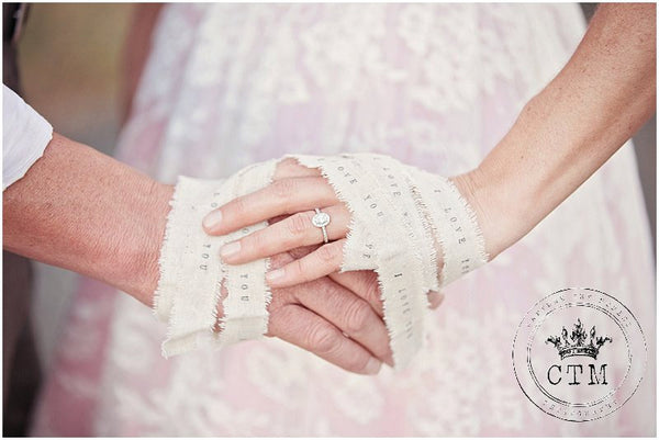 Hand Binding Ceremony Ribbon . wedding favors . personalized ribbon. wedding decor. personalised wedding ribbon