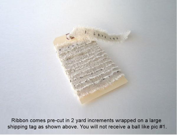 Personalized Rustic Ribbon 2 Yards