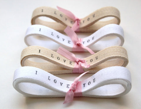 Wedding Favors Ribbon . Custom Printed Ribbon Twill Tape 4 YARDS