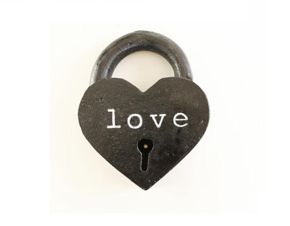 Wedding Gift for Groom love lock heart lock and key white heart padlock iron gifts for him white padlock