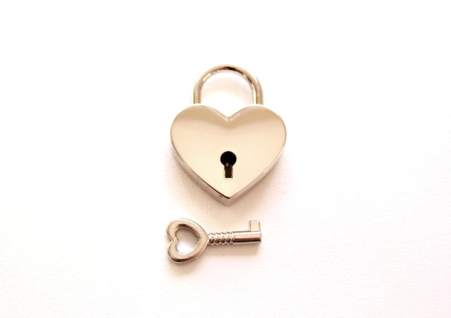 Small Heart Lock and Key/heart padlock & heart key wedding favors key ...