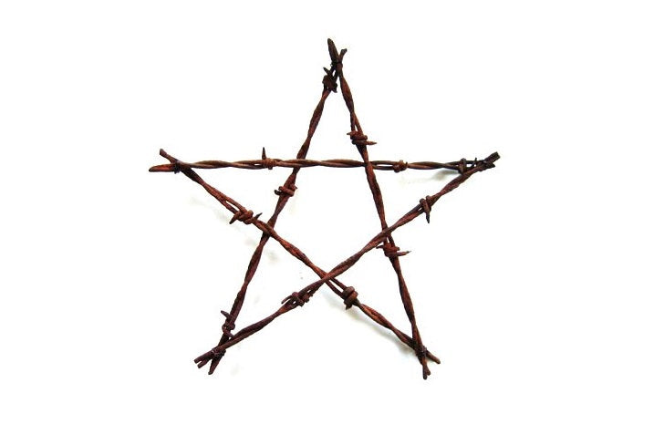 Rustic Wedding Decor - Barbed Wire Star . large 4th of July stars . 4th of July decorations . Old Rusty Stars . metal star . large stars
