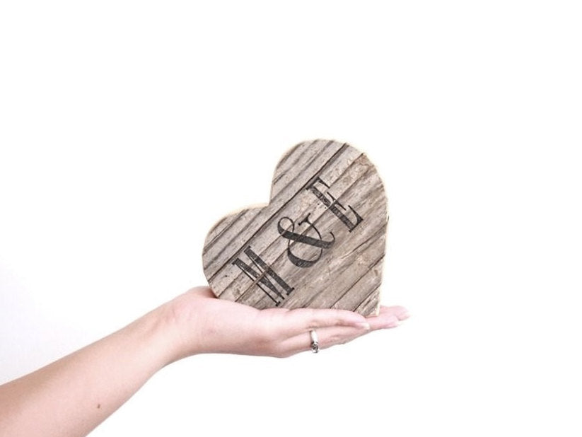 Rustic Barn Wood Heart Custom 5th Anniversary Gifts – The Lonely Heart Co
