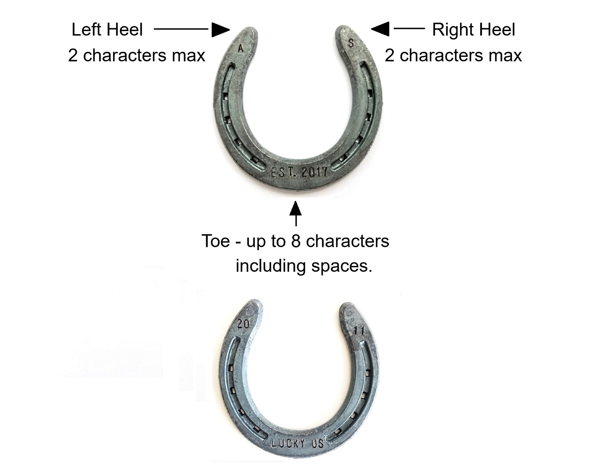 Custom Engraved Horseshoe Est Sign